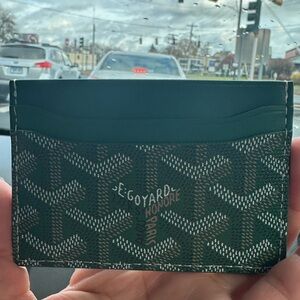 Goyard Saint Sulpice card holder in green